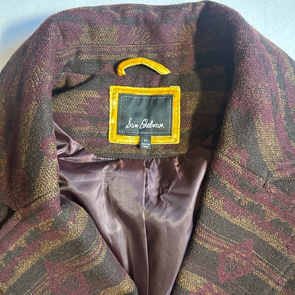 Sam Edelman Western Fringe Blazer Jacket Oversized Womens Medium Southwestern - Picture 4 of 7